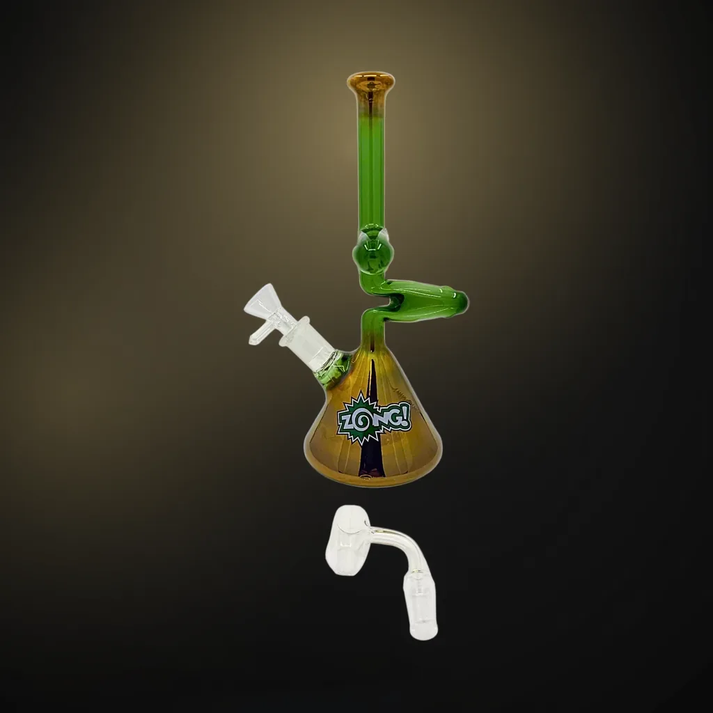 Handcrafted Glass Water Pipe with Zong Neck 19" - #1139