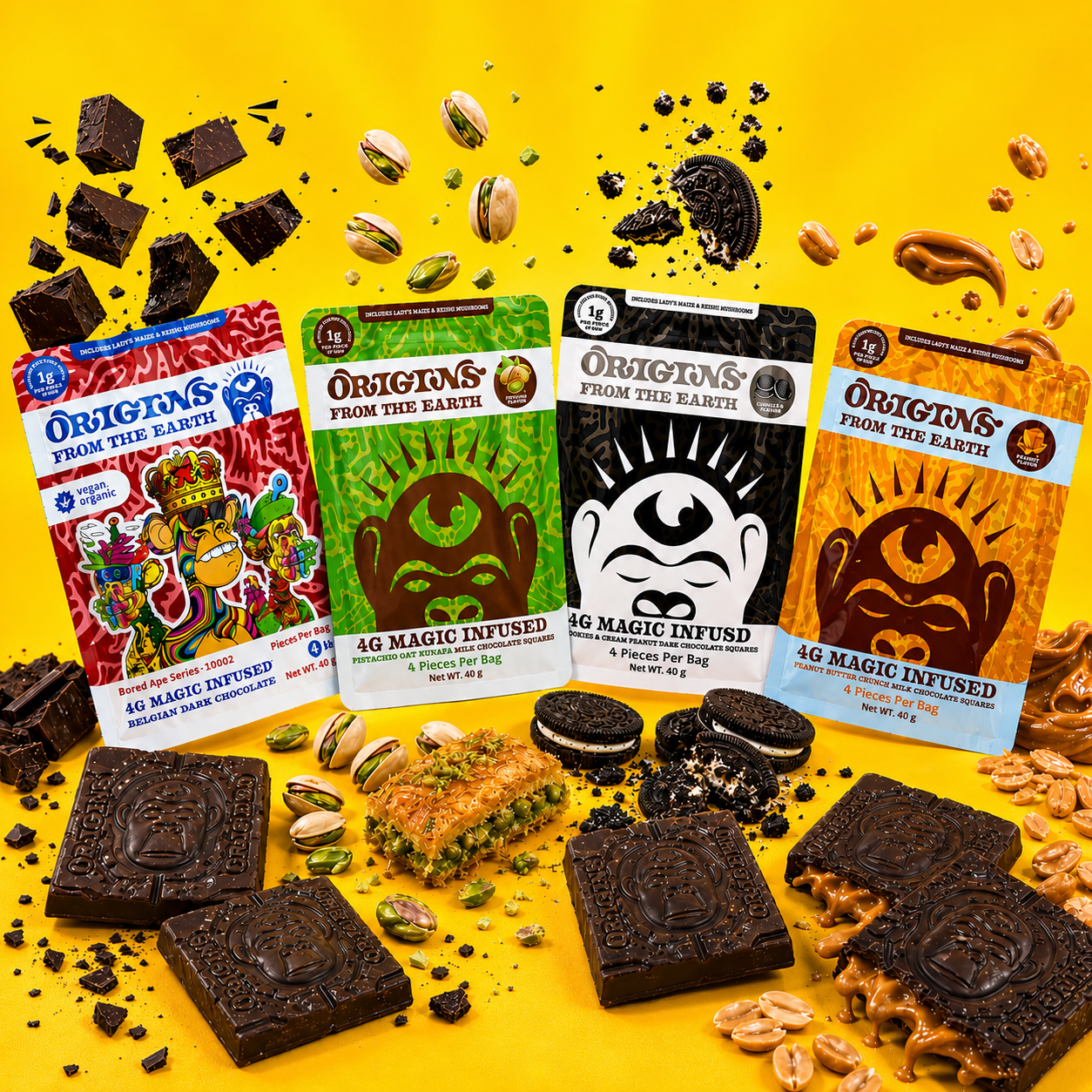 Origins From The Earth -4G Magic Infused Chocolate Squares 