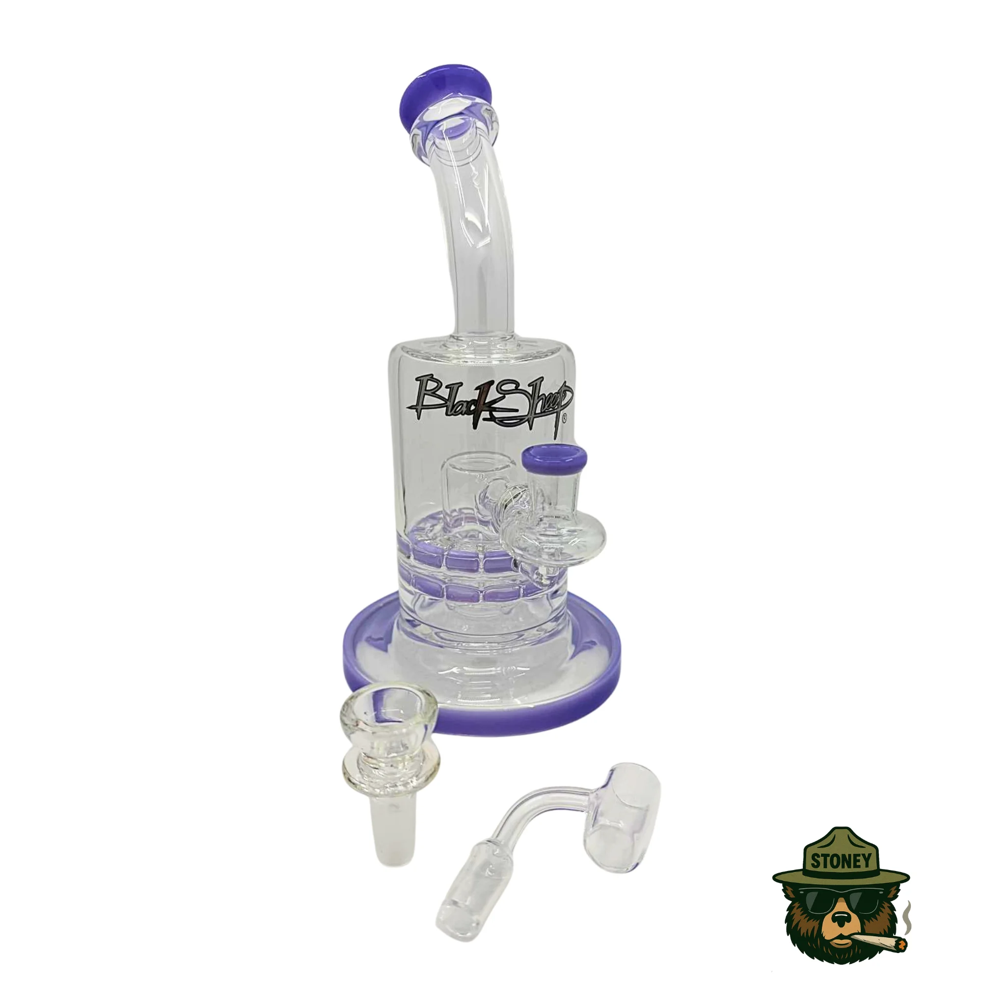 Handcrafted Black Sheep Glass Water Pipe 10” - #1140