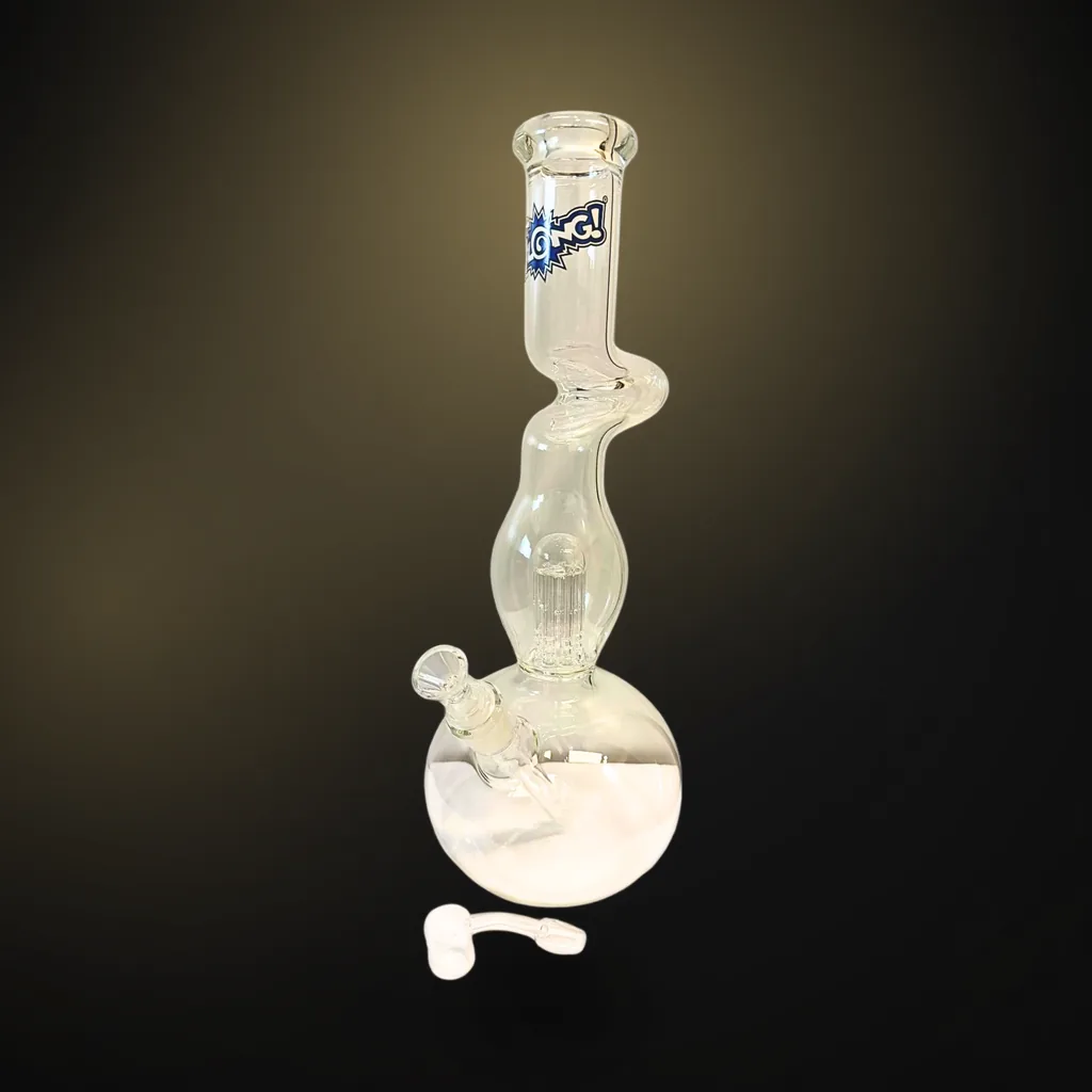 Handcrafted Glass Water Pipe with Multi-Slit Perc 15" - #1138